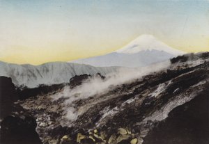 Japon, vers 1912 : Fuji depuis Ohwakudani, Hakone (photo)