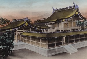 Japon, vers 1912 : Bâtiment principal du sanctuaire Meiji Jingu, Tokyo - Photographer Japanese
