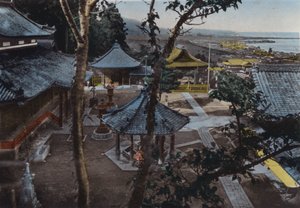 Japon, c.1912 : Miidera, une des 8 vues d