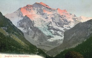 Lueur des Alpes, Jungfrau, Suisse (photo couleur) - Photographer Swiss