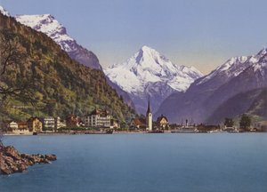 Fluelen et le Bristenstock 3074m (photo couleur) - Photographer Swiss