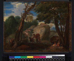 Paysage avec figures mythologiques, avant 1666