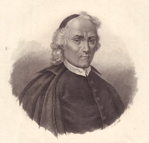 Portrait du presbytérien et historien italien Ludovico Antonio Muratori (1672-1750), gravure sur cuivre