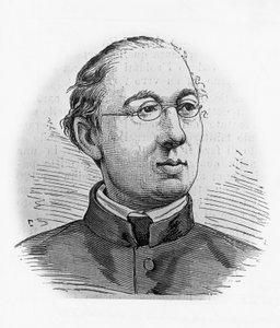 Portrait de Joseph Hergenroether (1824-1890), historien et cardinal allemand, et premier Cardinal-Préfet des Archives du Vatican, gravure