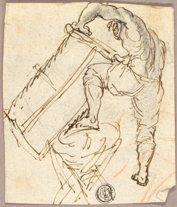Homme sciant du bois - Pier Leone Ghezzi