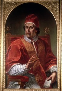 Portrait de Clément XI (1649 - 1721) par Pier Leone Ghezzi. Museo di Roma. Rome - Pier Leone Ghezzi