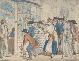 Boutique de caricatures de Piercy Roberts, 28 Middle Row, Holborn, 1801