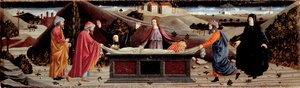 Polyptyque de la Miséricorde : autour du corps de Jésus-Christ : Saint Jean, la Vierge Marie, Sainte Marie-Madeleine, Saint Joseph d