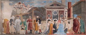 Découverte des trois croix et vérification de la Croix, des Histoires de la Vraie Croix - Piero della Francesca