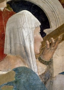 La Légende de la Vraie Croix, la Vérification de la Croix, la Reine de Saba embrassant la Croix (détail)