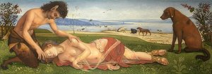 Un satyre pleurant une nymphe - Piero di Cosimo