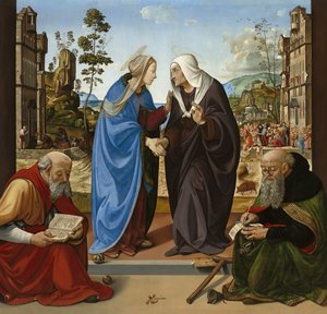 Visitation avec Saint Nicolas et Saint Antoine Abbé, c.1490