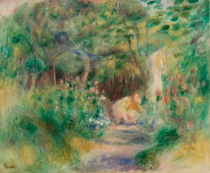 Paysage et femme jardinant - Pierre-Auguste Renoir