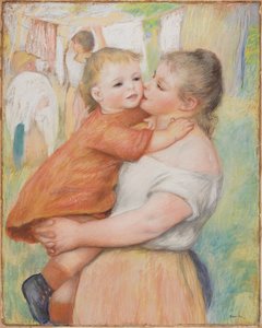 Blanchisseuse et son enfant (Aline et Pierre) - Pierre-Auguste Renoir