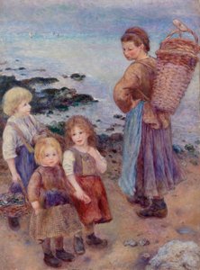Pêcheuses de moules à Berneval, côte normande - Pierre-Auguste Renoir