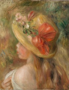 Jeune fille au chapeau - Pierre-Auguste Renoir