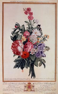 Bouquet de fleurs mélangé Lithographie par Pierre Joseph