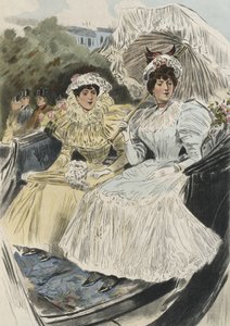 Jeunes femmes distinguées de vertu facile, illustration de 