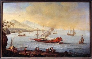 Une galère dans le port de Marseille - Pierre (school of) Puget