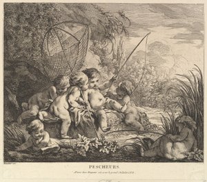 Enfants pêchant, vers 1738