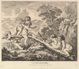 La Balançoire, vers 1738 - Pierre Alexandre Aveline