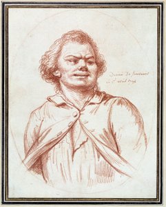Révolution française : portrait de Georges Jacques Danton (1759-1794) conduit au supplice Dessin à la sanguine attribué à Pierre Wille (1748-1821) - Pierre Alexandre Wille