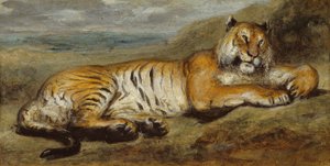 Tigre au repos, vers 1830