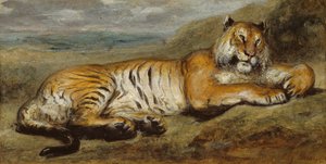 Tigre au repos, vers 1830
