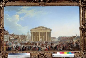 Cérémonie de la pose de la première pierre de la nouvelle église de Sainte-Geneviève