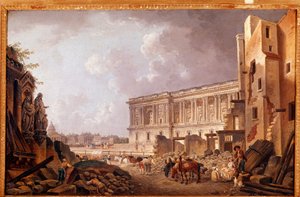 Vue fantastique de la colonnade du Louvre