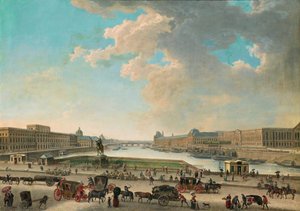 Vue de Paris depuis la Place Dauphine - Pierre Antoine Demachy
