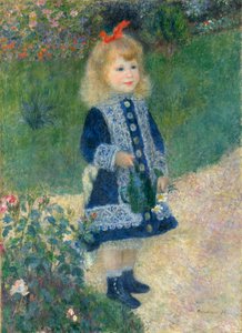 Une fille avec un arrosoir