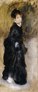 Une jeune femme, en pied, tenant sa jupe, 1877 - Pierre Auguste Renoir