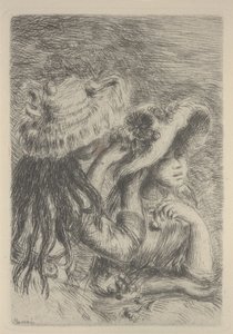 Arranger le chapeau - Pierre Auguste Renoir