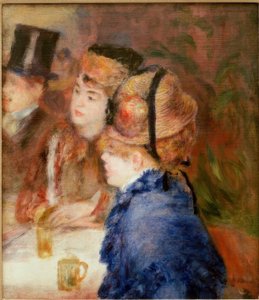 Au café. Les buveuses