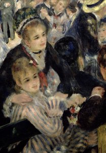 Bal au Moulin de la Galette, détail de deux femmes assises (détail)
