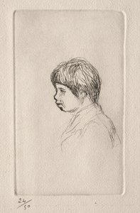 Claude Renoir, de profil