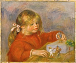 Claude Renoir, jouant (oil on canvas)