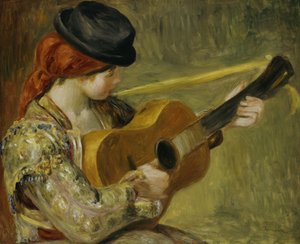 Fille avec une guitare, 1897 - Pierre Auguste Renoir