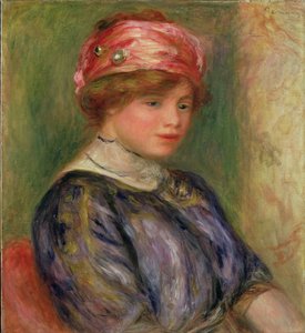 Fille au chapeau rose