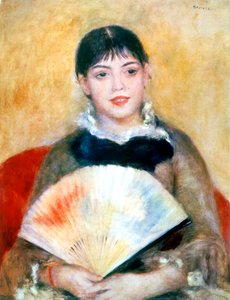 Fille avec un éventail, 1881 - Pierre Auguste Renoir