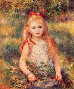 Fille avec une gerbe de blé par Pierre-Auguste Renoir - Pierre Auguste Renoir