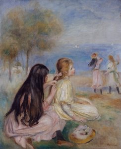 Filles au bord de la mer, vers 1875