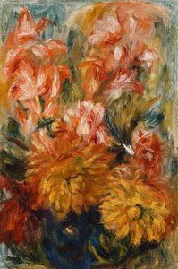 Glaïeuls dans un Vase Bleu - Pierre Auguste Renoir