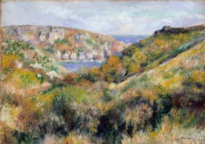 Collines autour de la baie de Moulin Huet, Guernesey, 1883 - Pierre Auguste Renoir