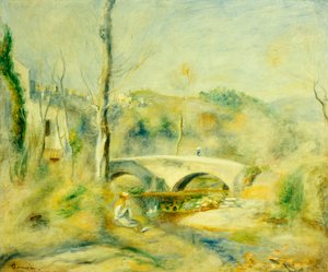 Paysage avec un pont