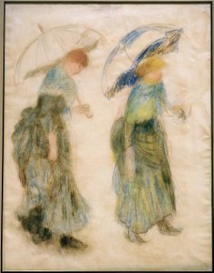 Fille avec parapluie - Pierre Auguste Renoir
