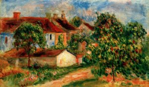 Maisons de village, toits rouges - Pierre Auguste Renoir