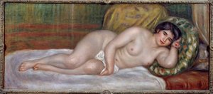 Femme nue (Gabrielle). Gabrielle Renard (1879-1959) était la nourrice de Jean Renoir (1894-1979), fils du peintre. Peinture de Pierre Auguste Renoir (1841-1919) 1907
