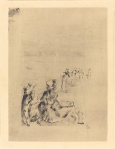 Sur la plage - À Berneval, 1892